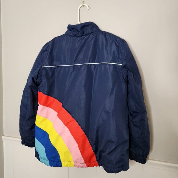 Mini Boden Other - MINI BODEN Navy Rainbow Zip Coat